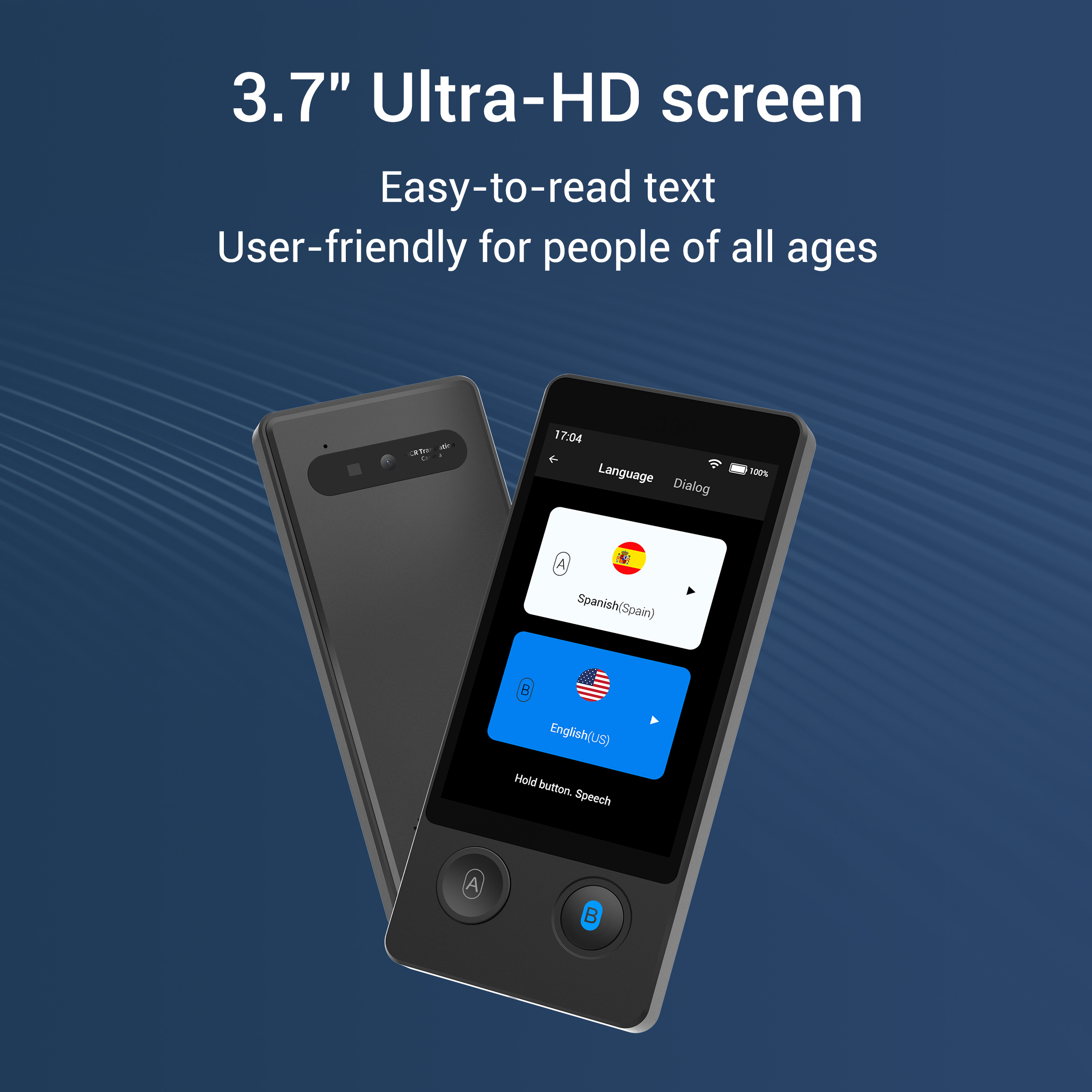 Wooask W12 Language Translator Device,No WiFi Needed,Real Time