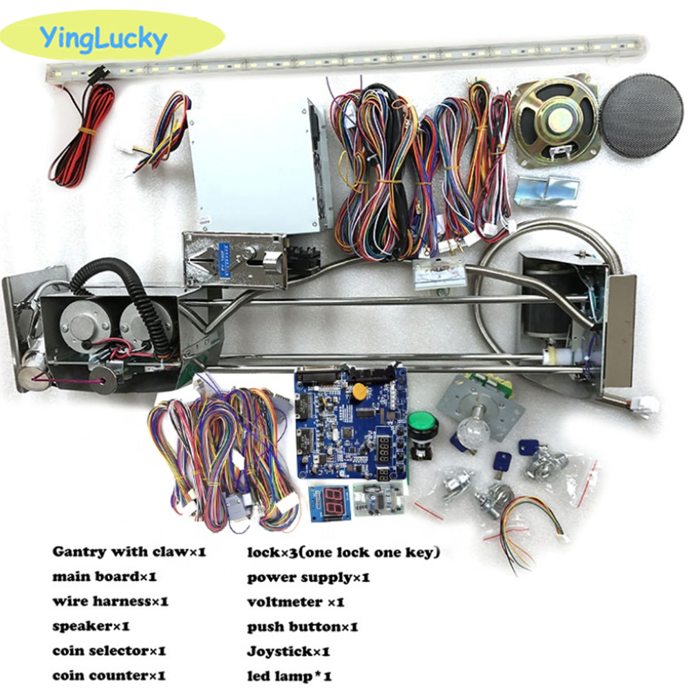 アーケード爪ゲーム自動販売機diyキットのおもちゃのクレーン機キット