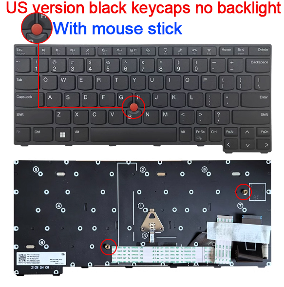 US English Laptop KeyboarFor Lenovo X13 YOGA Gen2/Gen3/Gen4