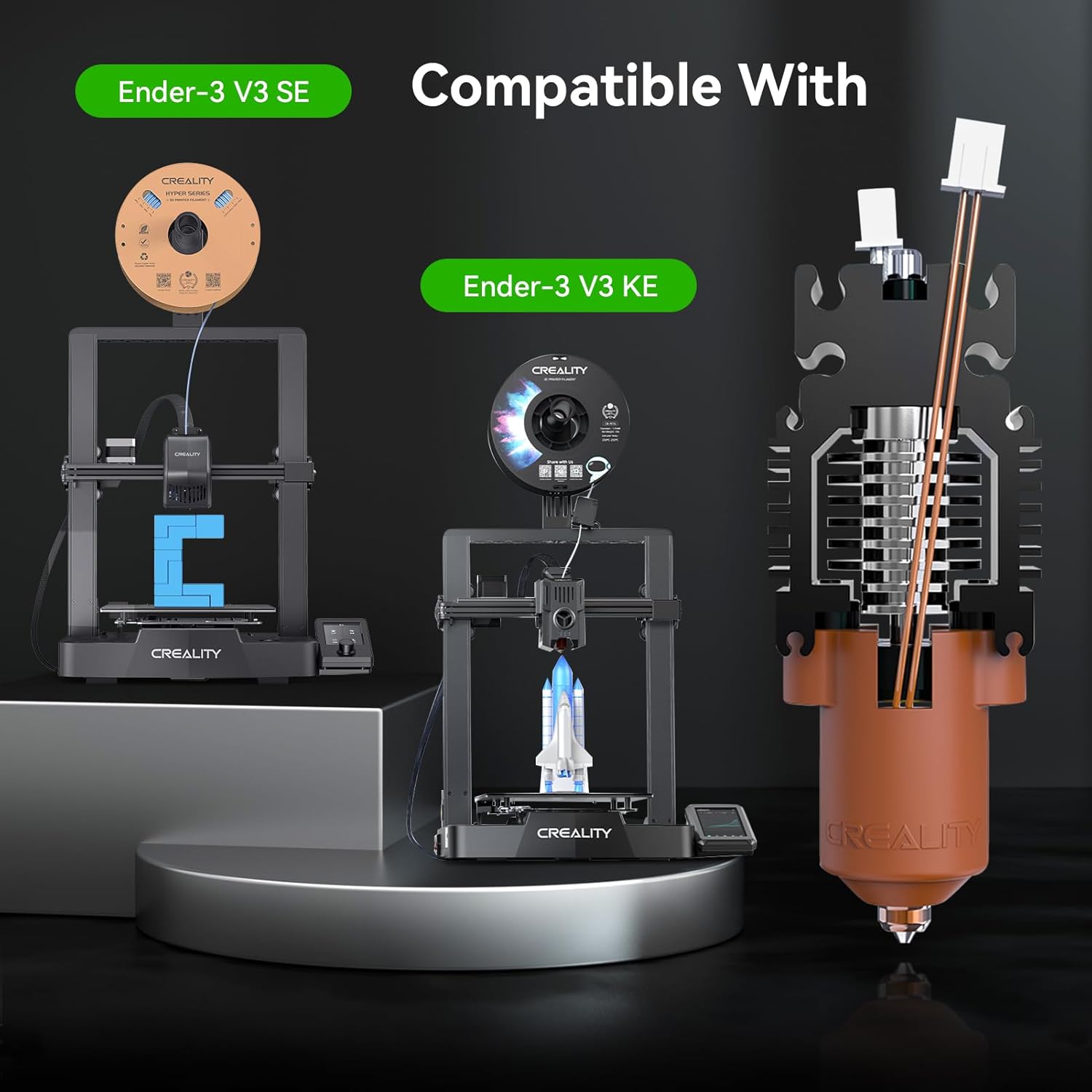 Creality 3D Printer Ender-3 V3 SE/KE Ceramic Heating Block Quick