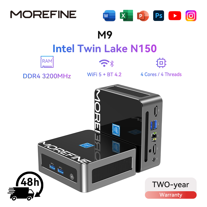 MOREFINE Intel 12th Gen Alder Lake N150 (up to 3.4GHz)16GB DDR4