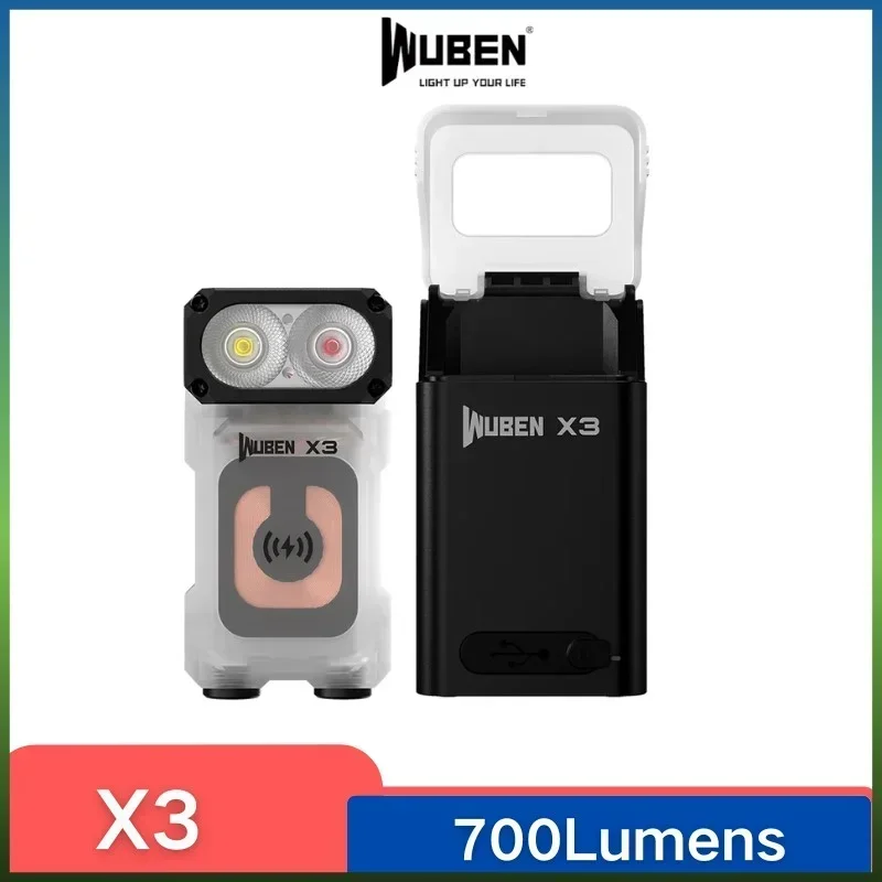 WUBEN X3 Multi-functional LED EDC Flashlight 700Lumens wireless