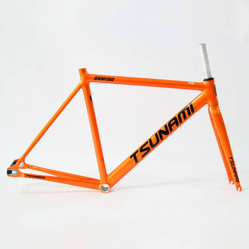 津波 SNM100 フレームセット 700C アルミ固定ギアフレームとフォーク