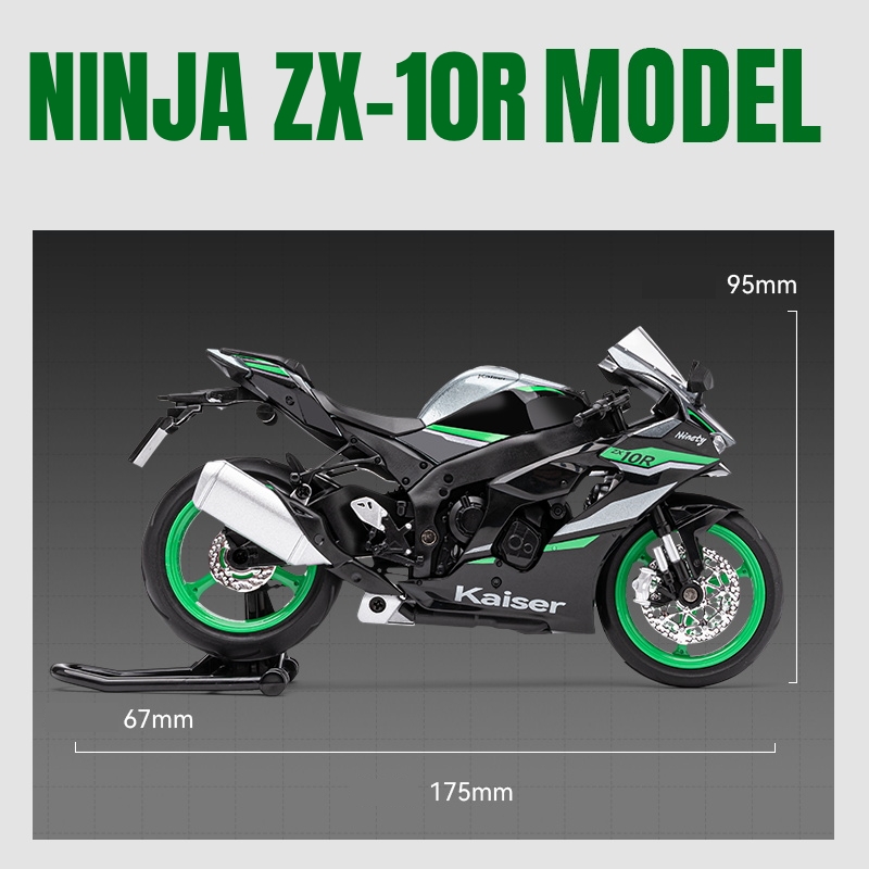 1/12 KAWASAKI Ninja ZX-10R Toy Motorcycle Diecast Metal Model