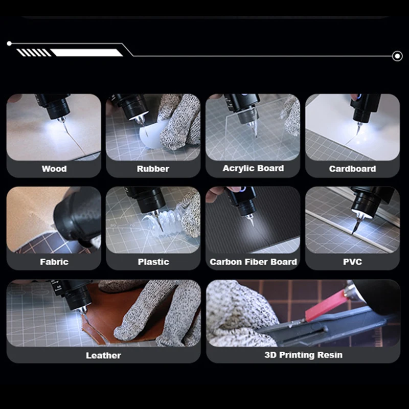 Jakemy JM-Y10 プロ超音波切断ナイフ OLED スクリーン過熱保護 DIY