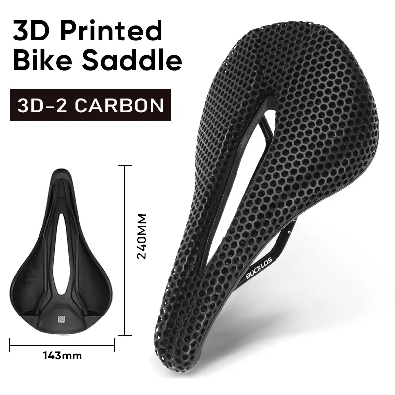 BUCKLOS カーボン 3D プリントサドル 143 ミリメートル 155