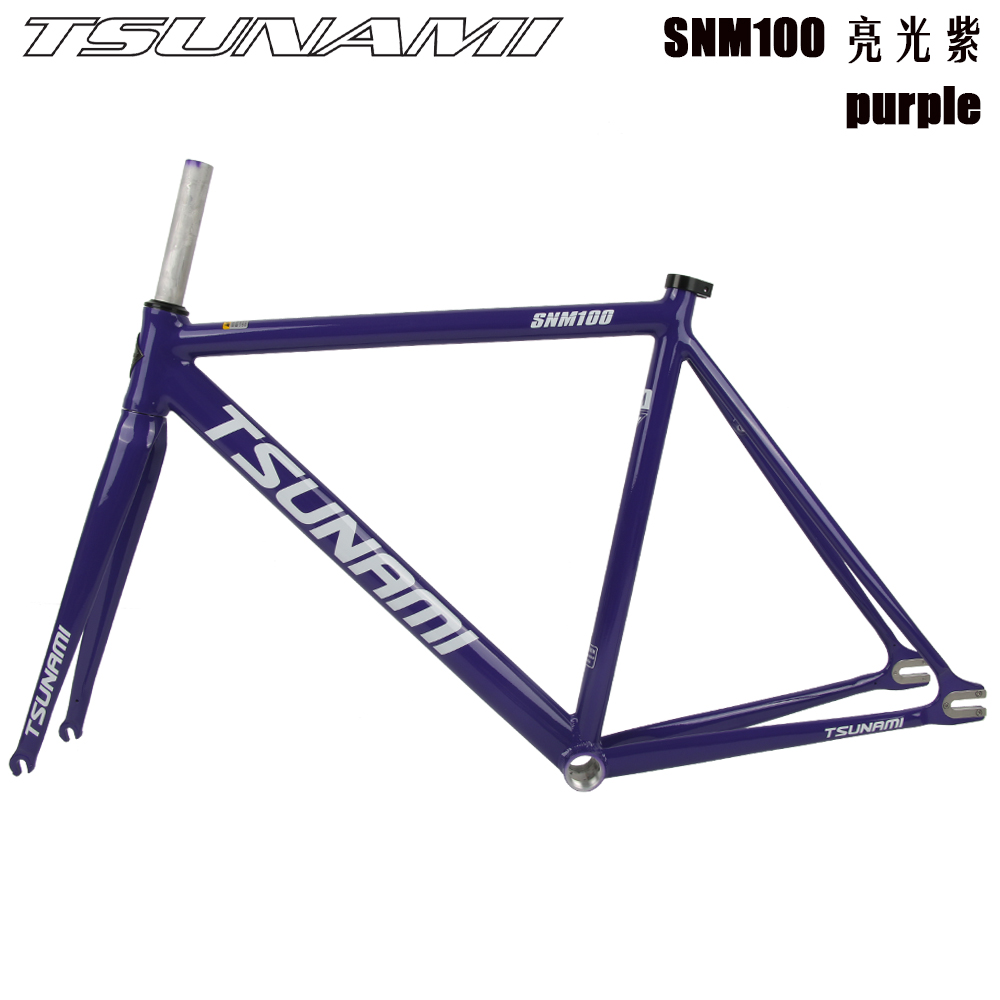 TSUNAMI SNM100 高品質シングルスピード自転車フレームセット固定ギア