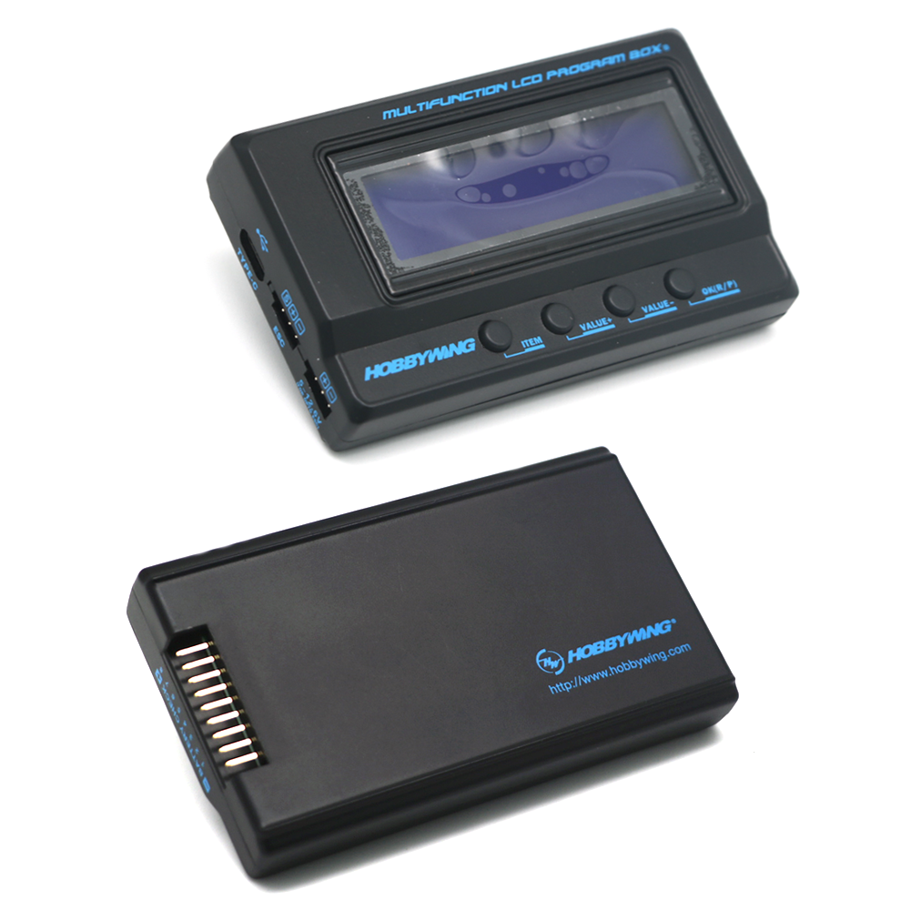 HobbyWing-多機能液晶プログラムボックス,2in 1,電圧検出付き
