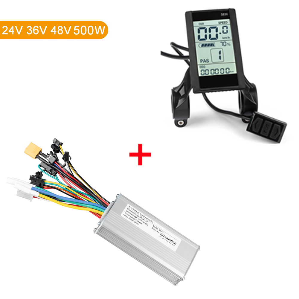 電動自転車用ブラシレスモーターコントローラー,LCDディスプレイ付き