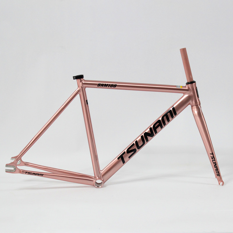 津波 SNM100 フレームセット 700C アルミ固定ギアフレームとフォーク