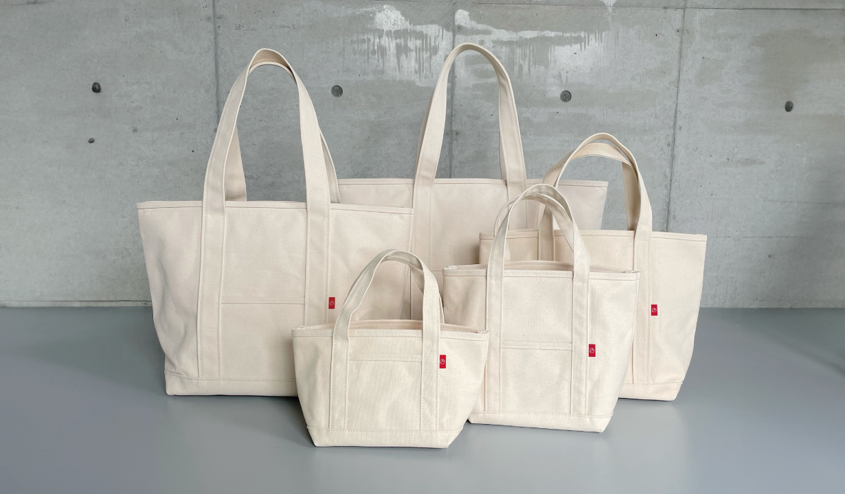 倉敷帆布 | 大きめのファスナー付トートバッグ L 6号帆布 [岡山