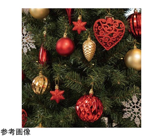 ベース付きクリスマスツリーセット レッド×ゴールド 高さ210×幅120cm