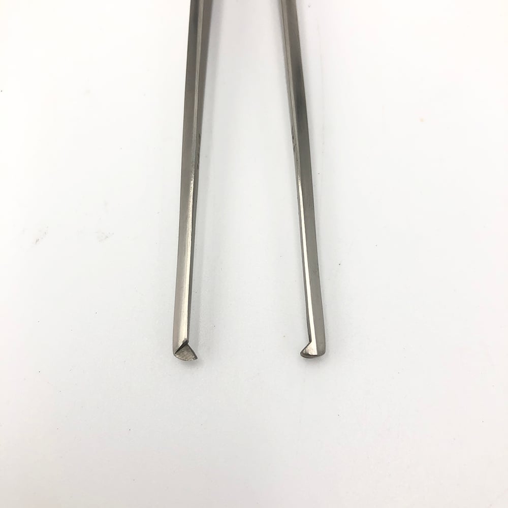 2-528-12 有鈎ピンセット 直型150mm No.2 【AXEL】 アズワン