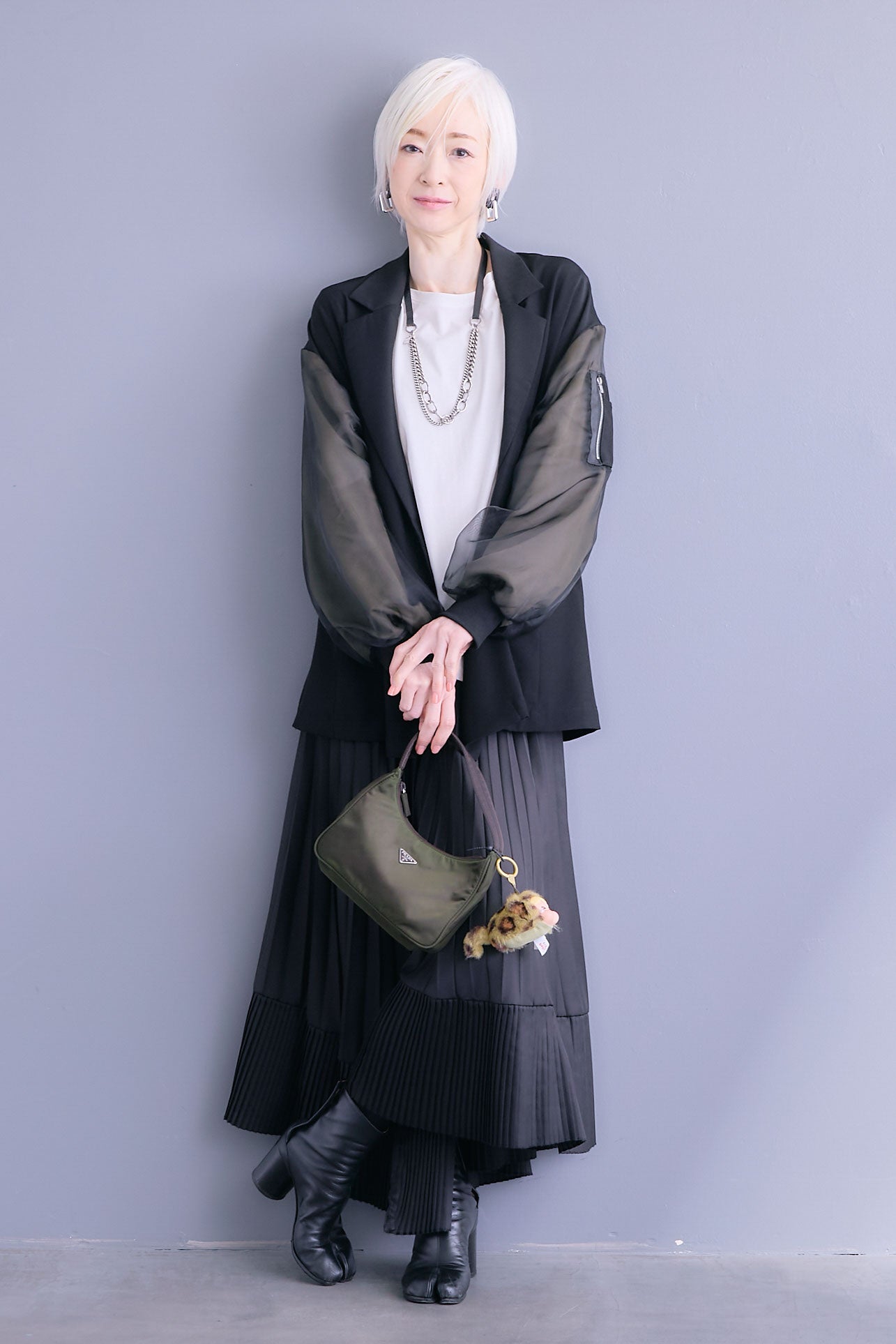 新色追加】【SET】チュールレイヤードMA-1ジャケット+アシンメトリー