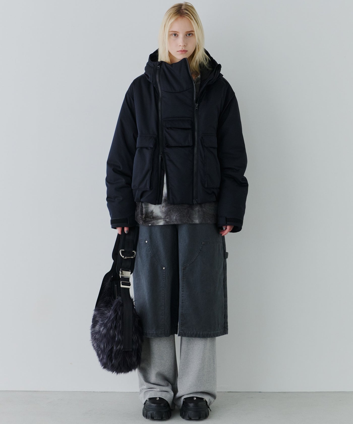 AIVER イリディセントパファーブルゾン