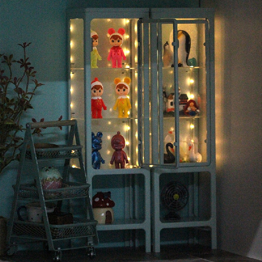 ディスプレイキャビネットドールハウス - ミントグリーン 1/6スケール