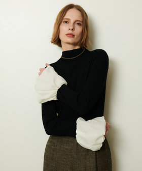 タフタバルーンスリーブコンビプルオーバー|allureville OFFICIAL SITE