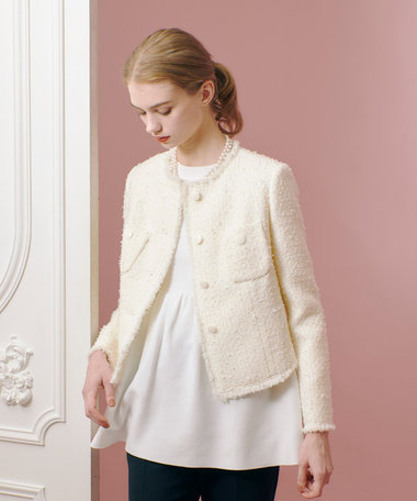LOULOU WILLOUGHBY】ファンシーツイードクルージャケット|allureville