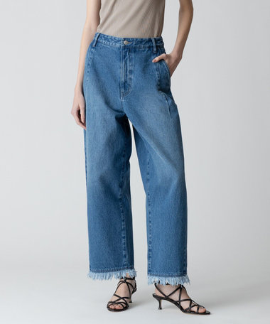 デニムフリンジヘムオーバルパンツ|allureville OFFICIAL SITE