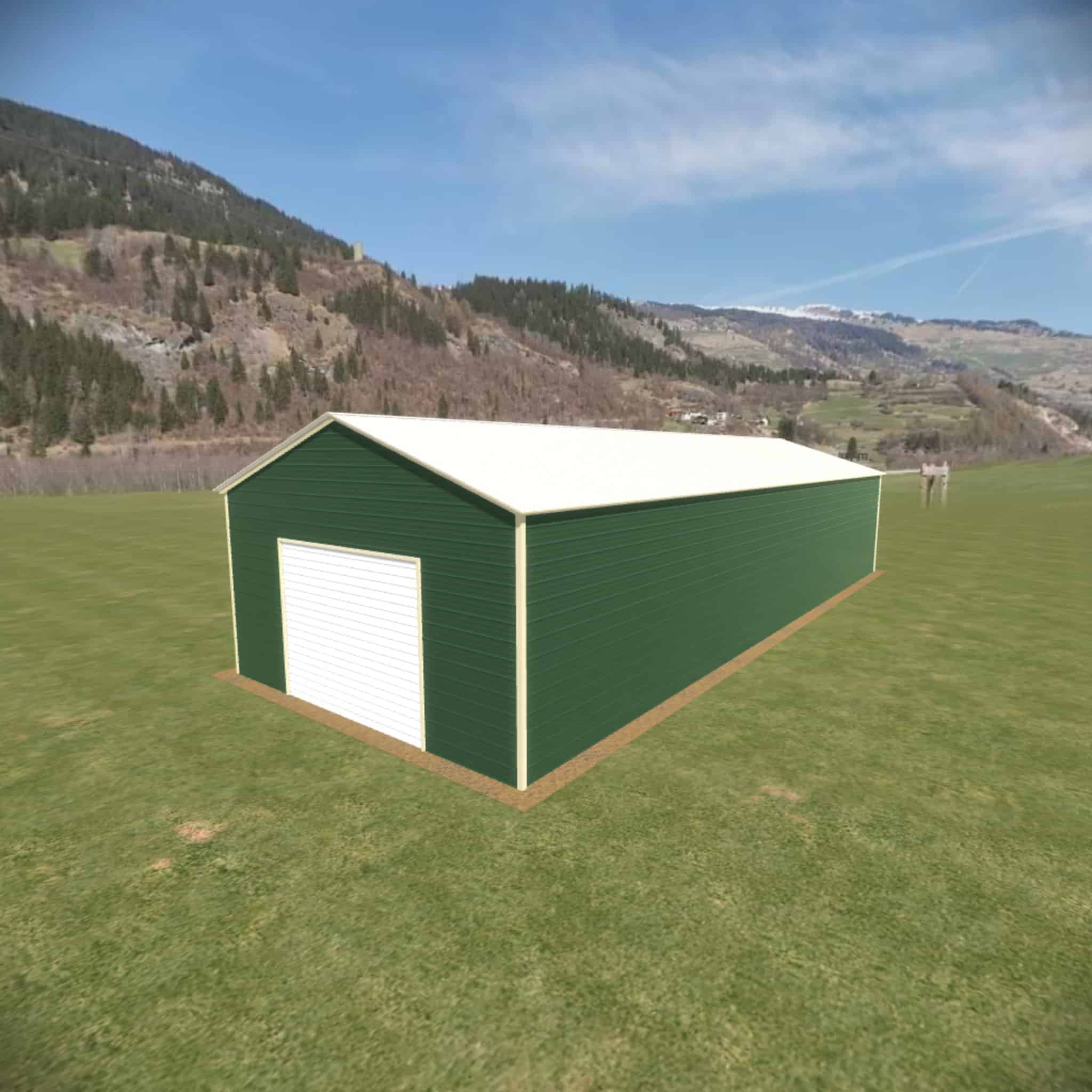 18x50 Vertical Roof Metal Garage Florida - Alan's Factory Outlet