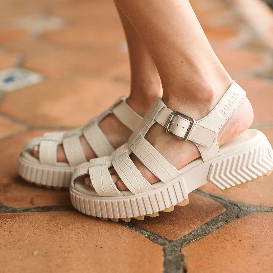 Sorel Ona Streetworks Fisherman Mid Sandal, Chalk - Albion Fit