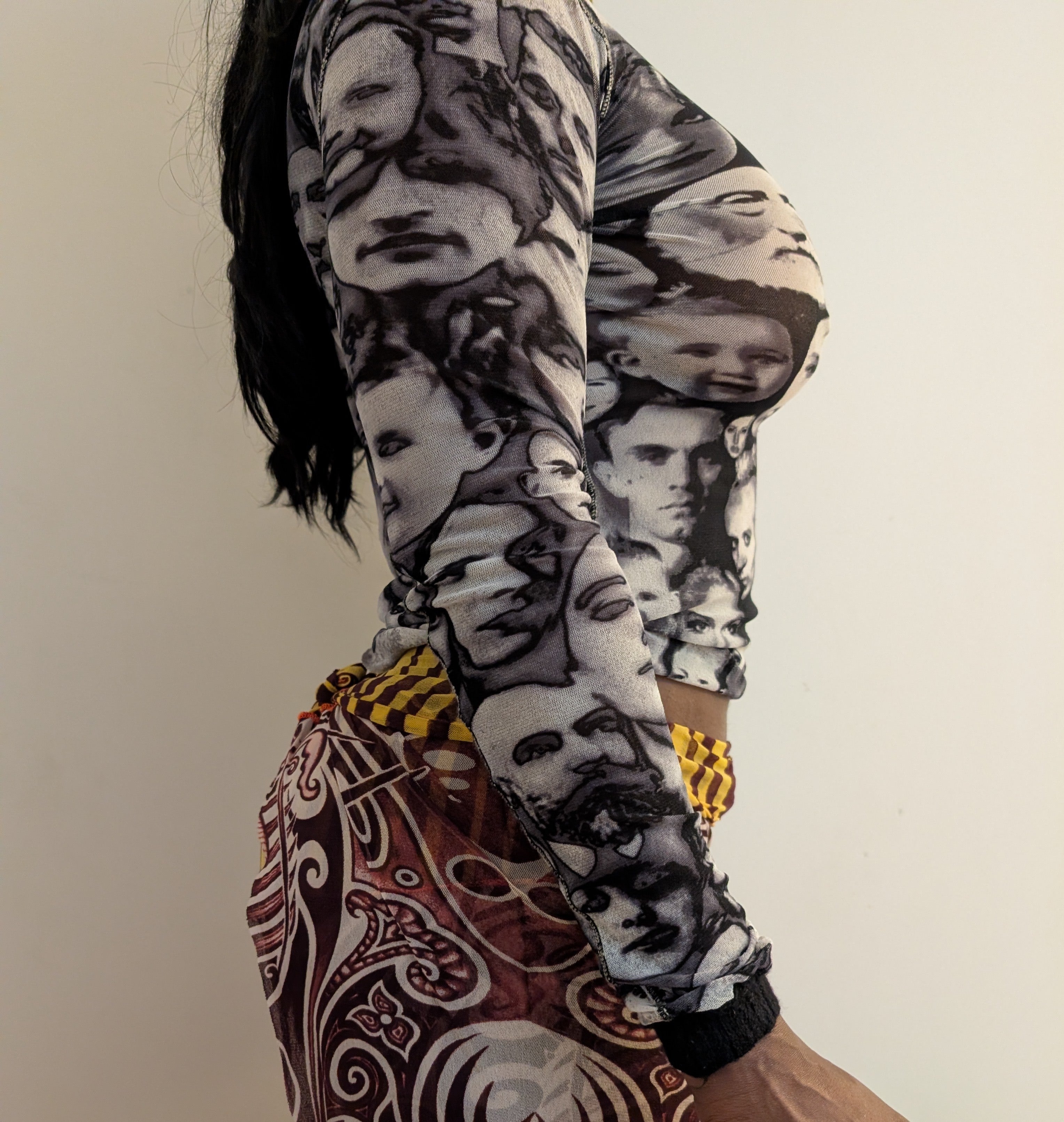 Face mesh T-shirt Jean-Paul Gaultier - AW 1997 – Al fintage