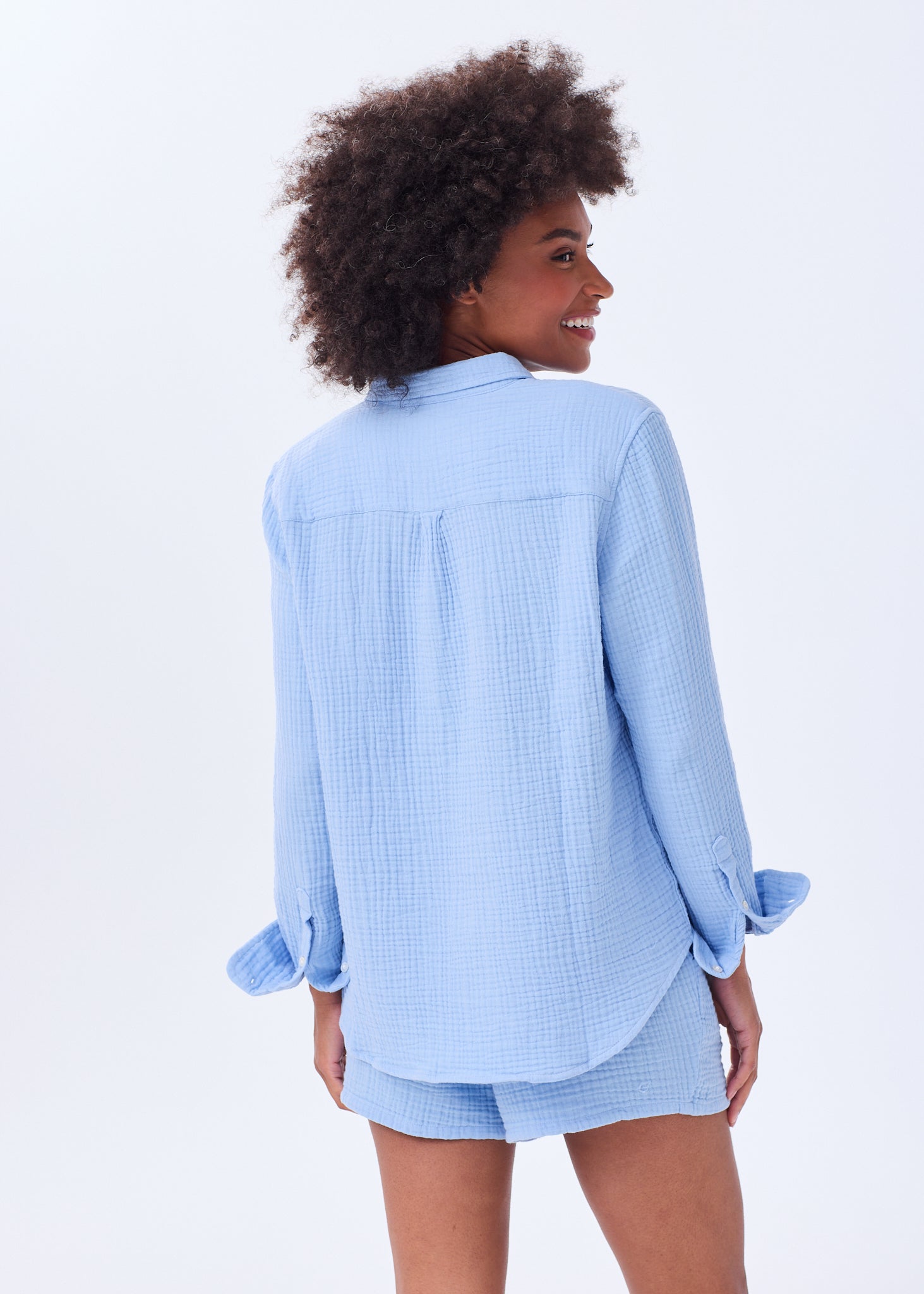 Women's Luxury Triple Gauze Button Down Top - Organic Cotton