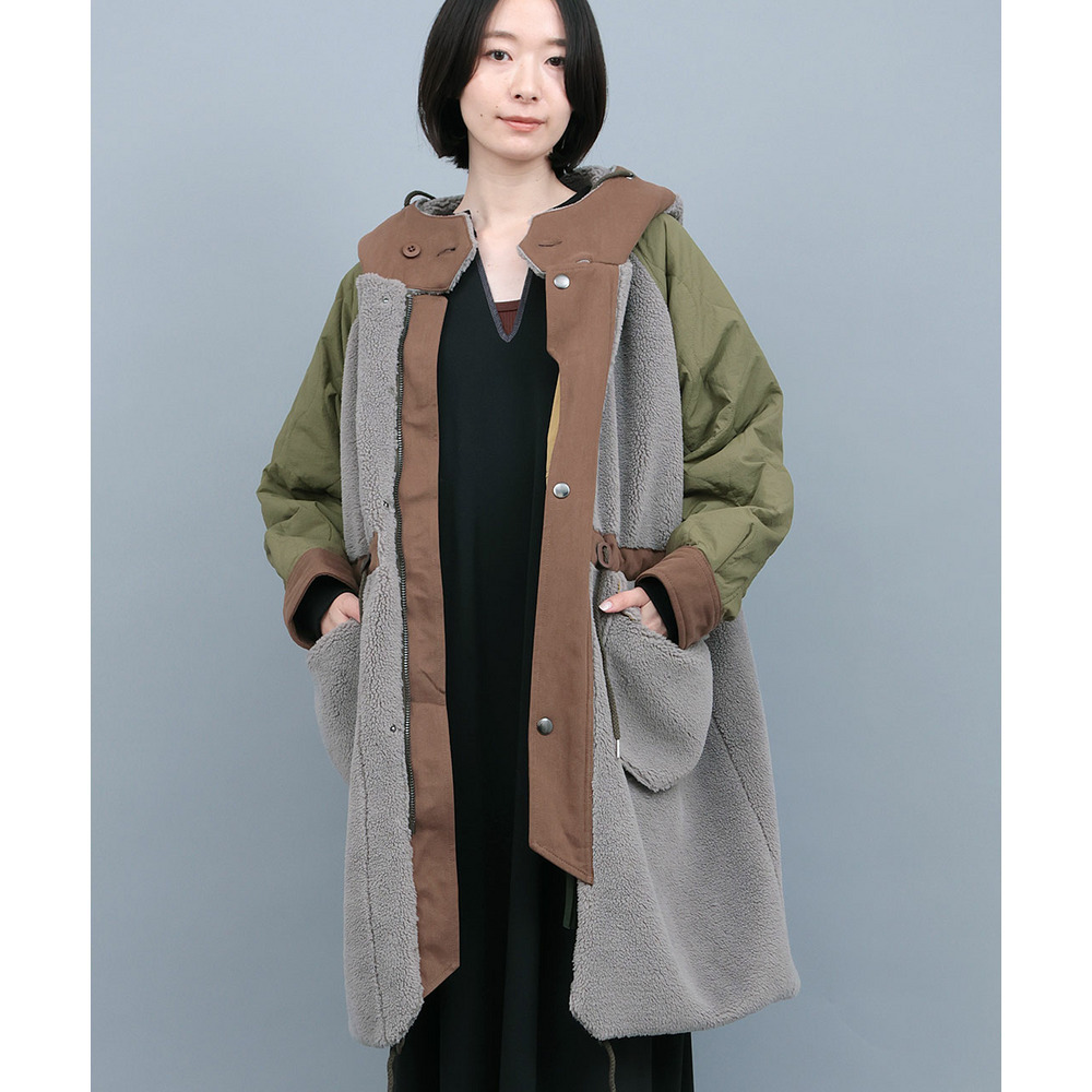 ボア×キルトリバーシブルコート OWJBC054｜【アリノマ】大きい