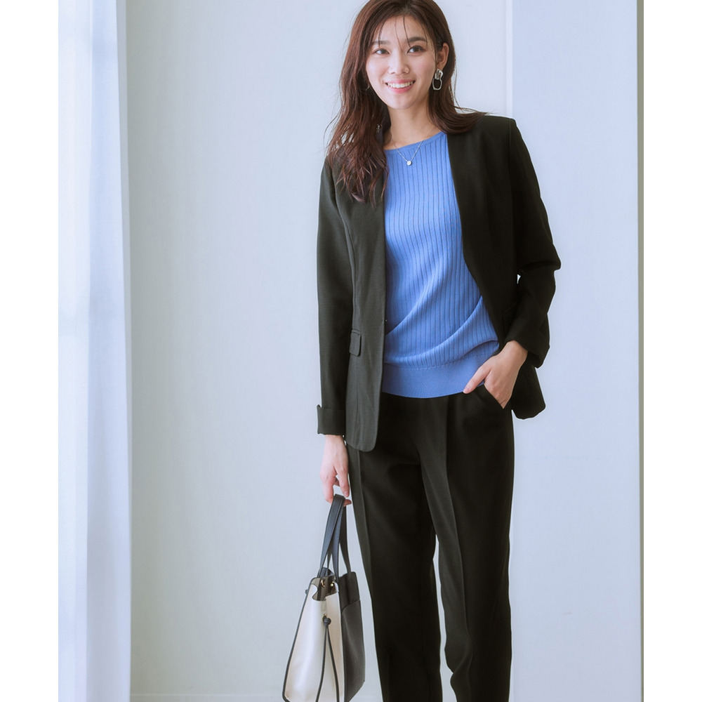 レディーススーツ】うすカルタテヨコストレッチパンツスーツ（ノー