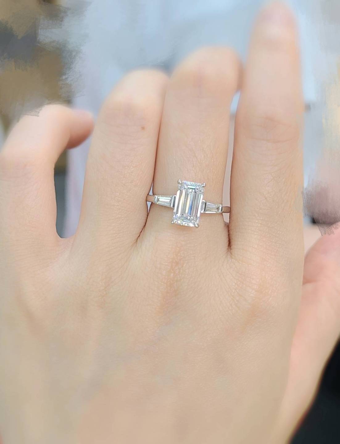 世界最高峰 2ct D IF EX エメラルドカット ダイヤモンド Pt900