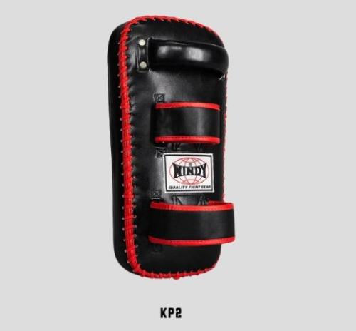 WINDY キックボクシング キックミット ブラック&レッド KP2 Lサイズの