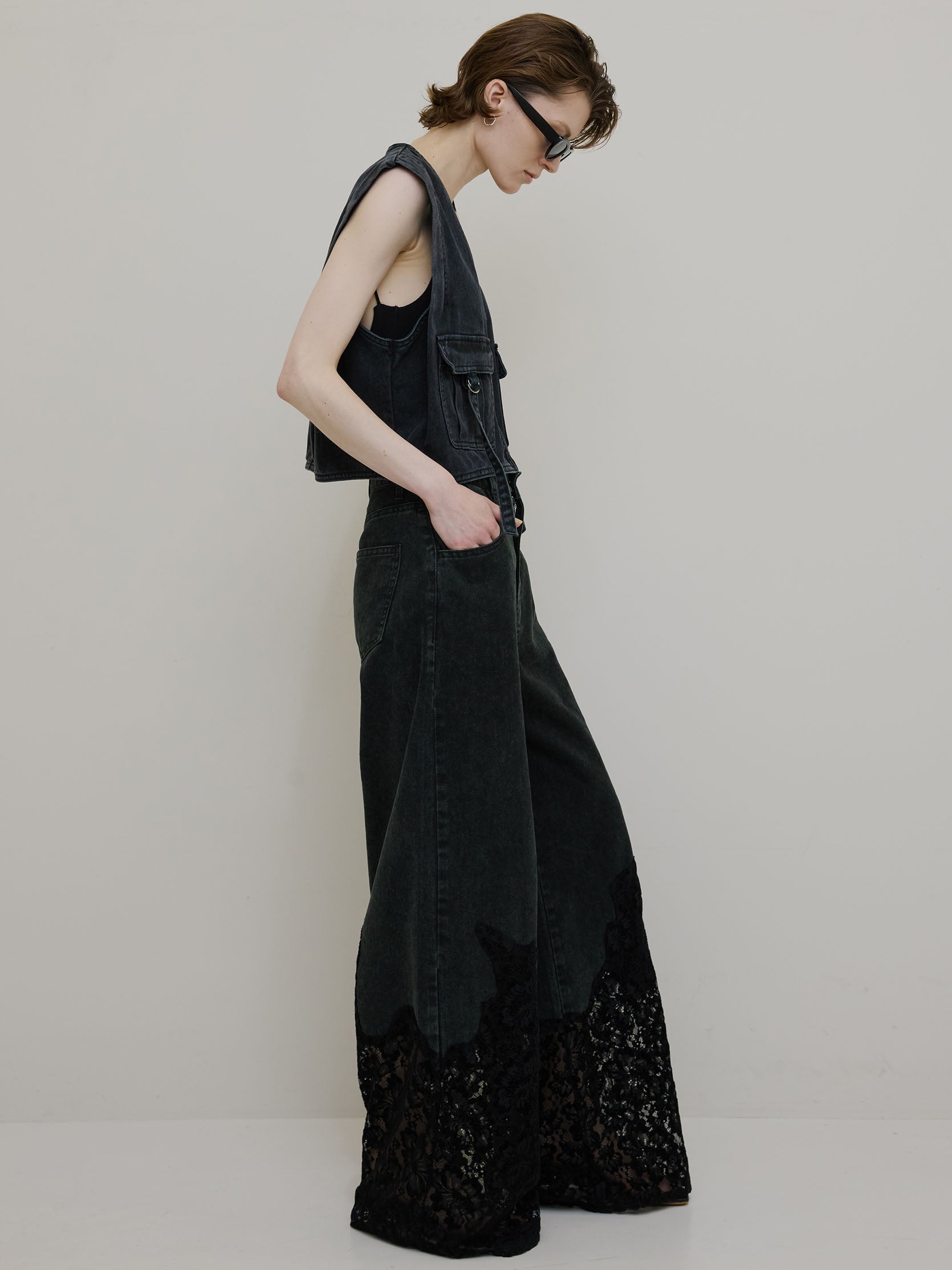 COMPACT FADE DENIM VEST