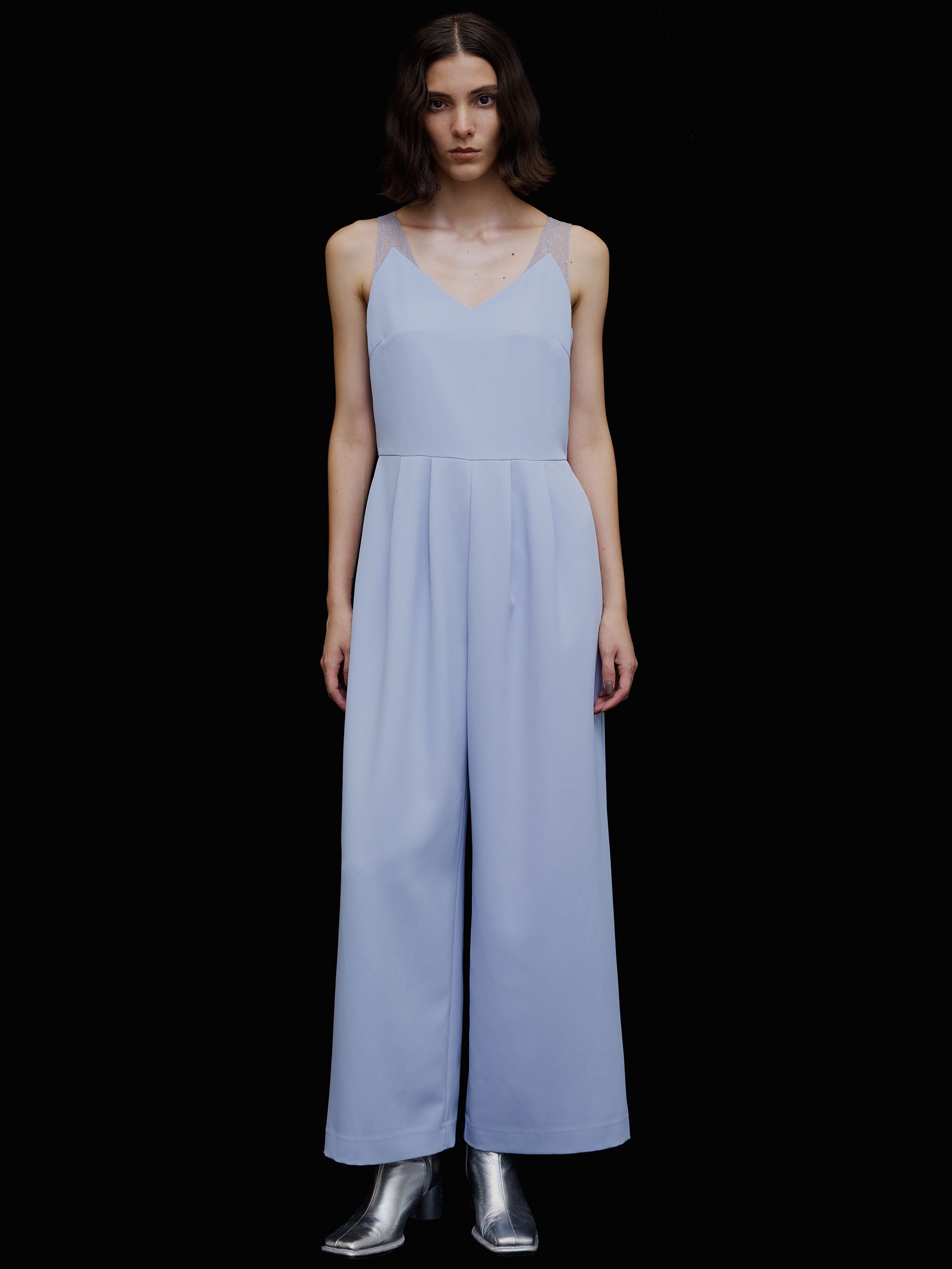 2WAY BIJOU RUFFLE TOP SET ROMPERS