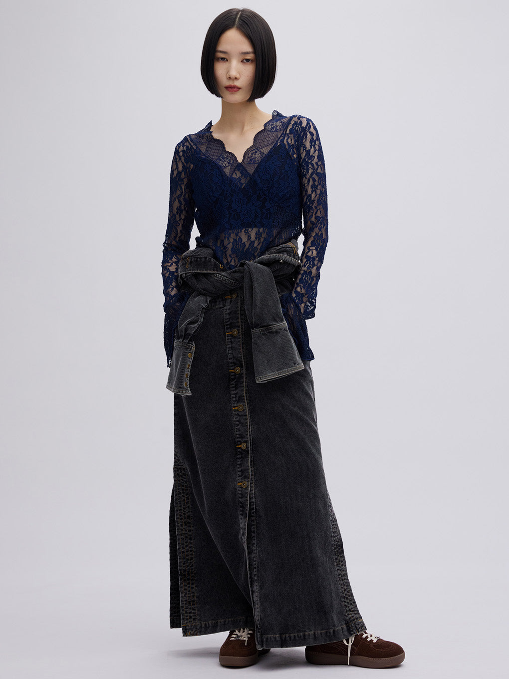 COMBINATION LACE TOP