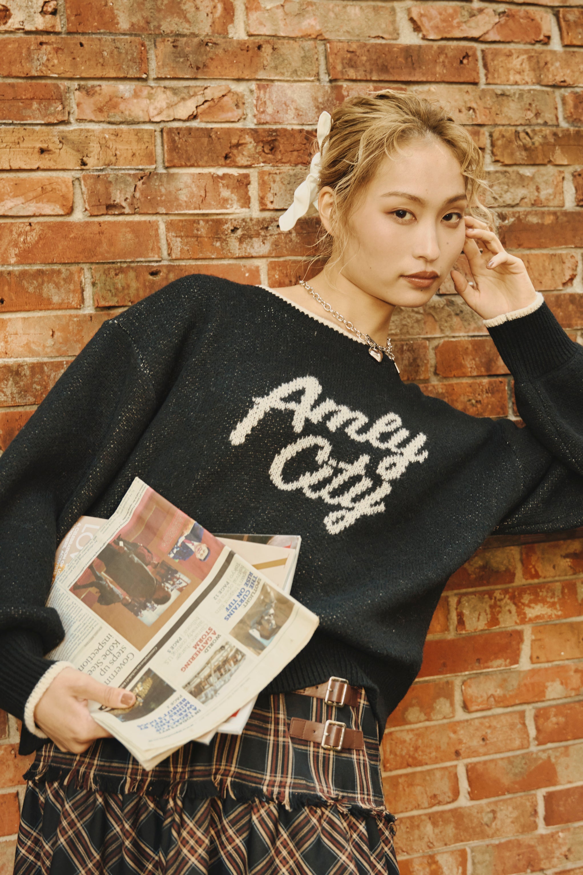 バイカラーロゴニット – AmlyCity