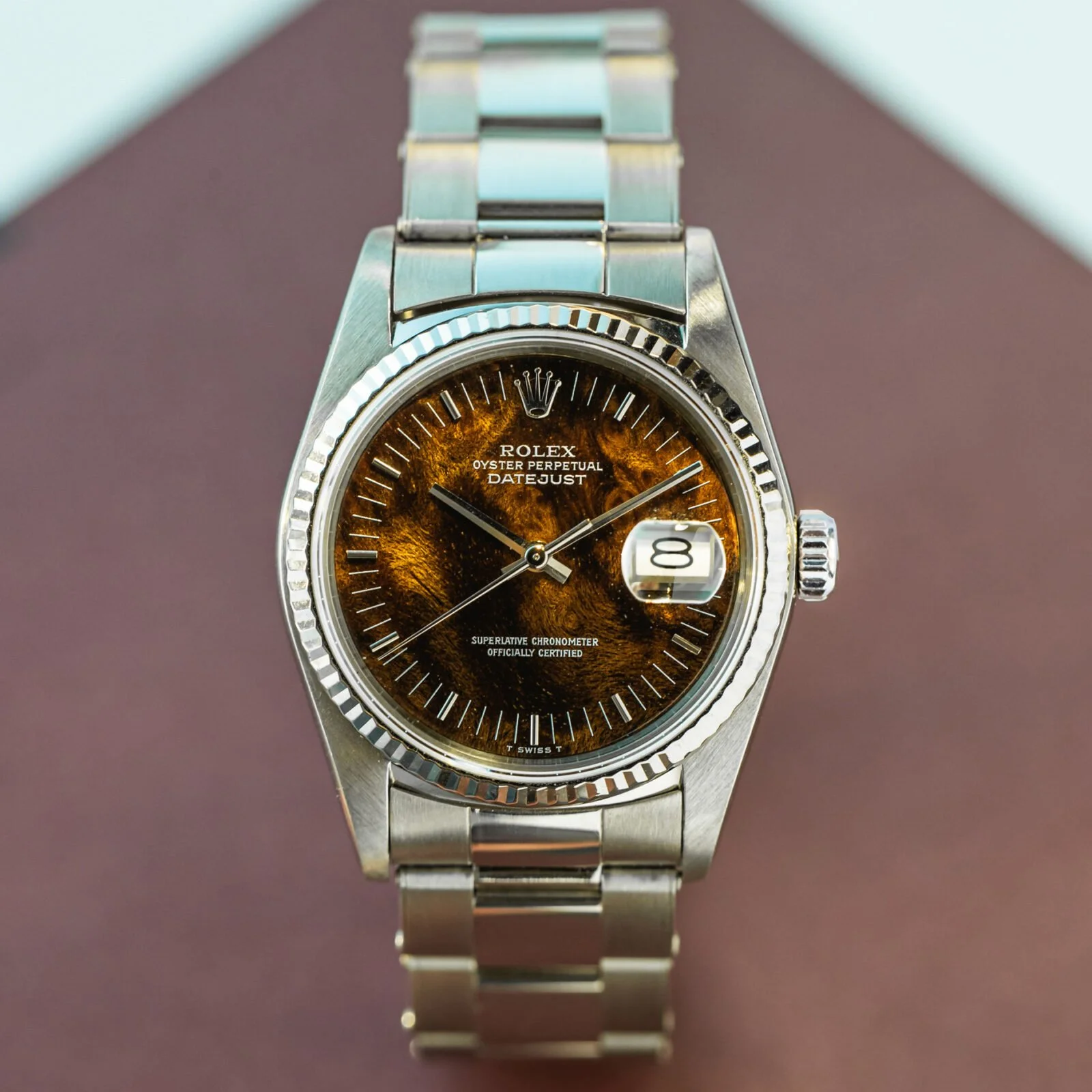Rolex Datejust 16019 'Burl wood' - Amsterdam Vintage Watches