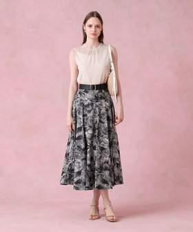 ブラッシュフラワープリントフレア スカート|ANAYI OFFICIAL ONLINE