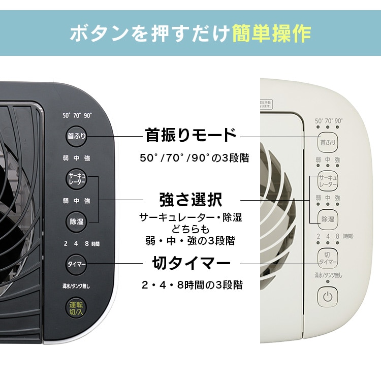 サーキュレーター衣類乾燥除湿機 デシカント式 13畳 5L 静音 1台3役