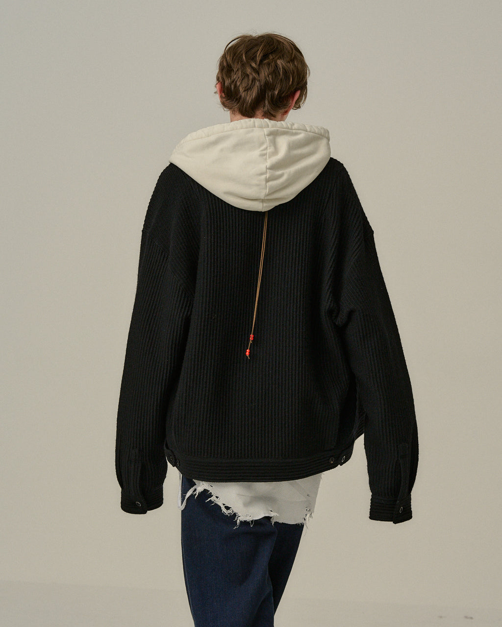 WOOL CORDUROY WORK SHIRT JACKET(BLACK) – ANCELLM