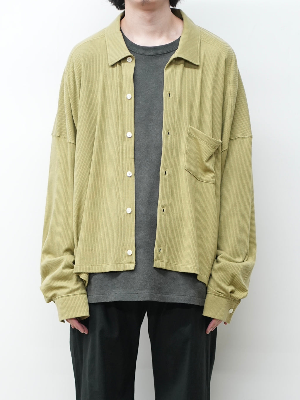 CAS/SIL KIMONO KNIT SHIRT(YELLOW) – ANCELLM