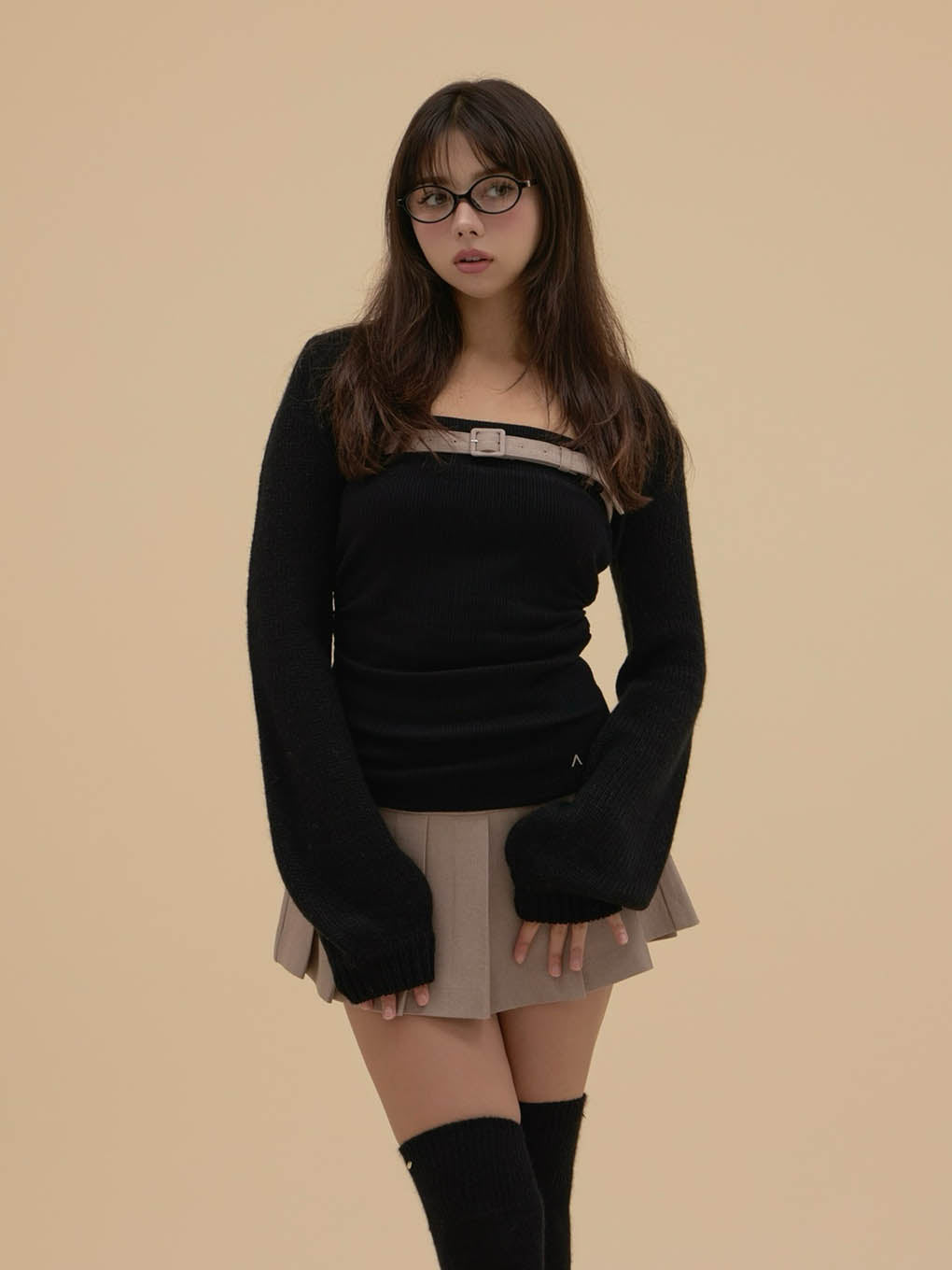 ANDMARY】Heidi belt pleats set up