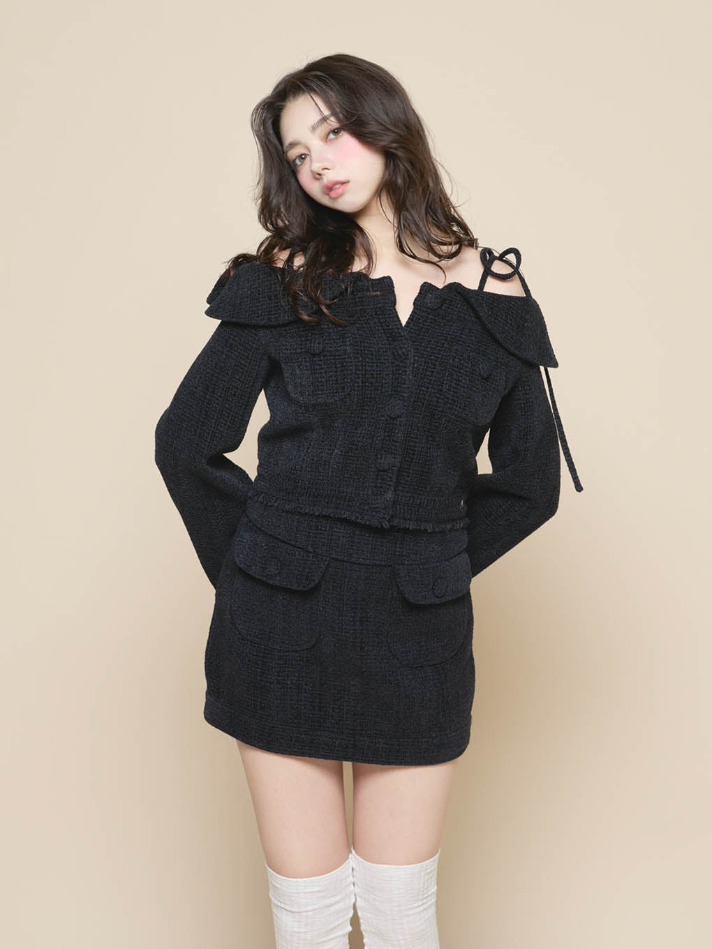 Twiggy tweed mini skirt