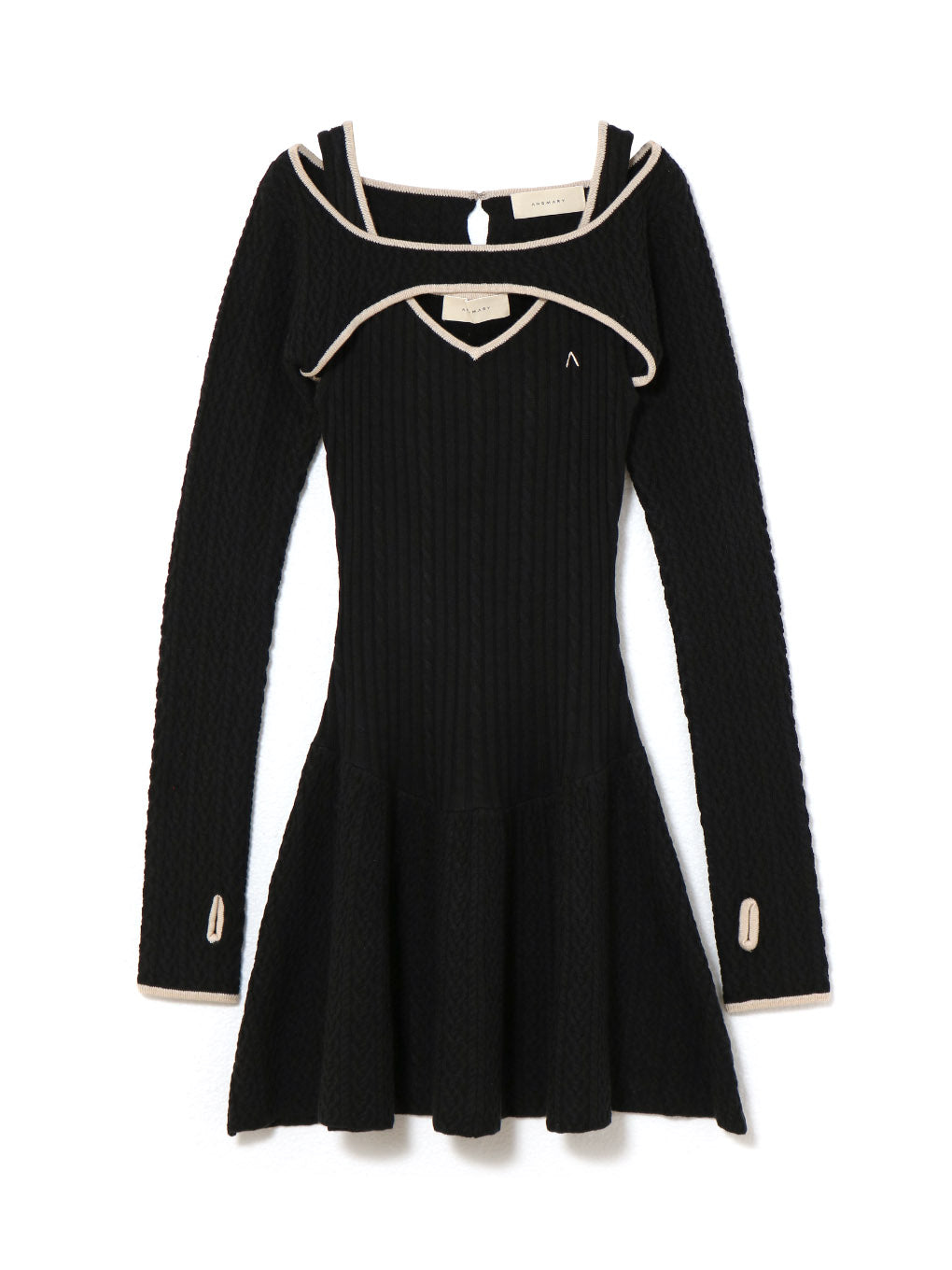 Nana cable flare mini dress