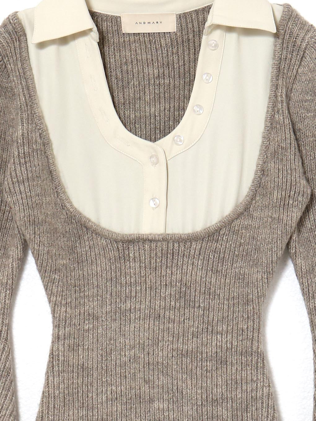 アンドマリー andmary demi layered mini dress ANDMARY】Demi layered