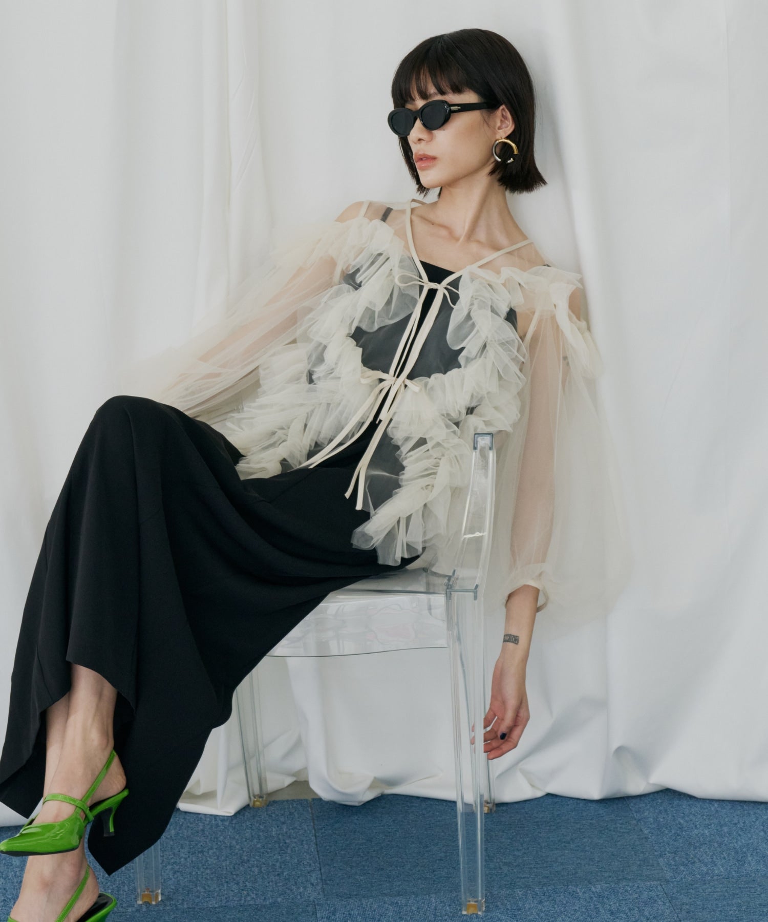 zigzag tulle dress | ANDRESD