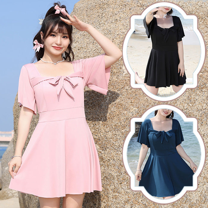 大きいサイズ レディース｜ぽっちゃりさん専用フレア袖付きピンク