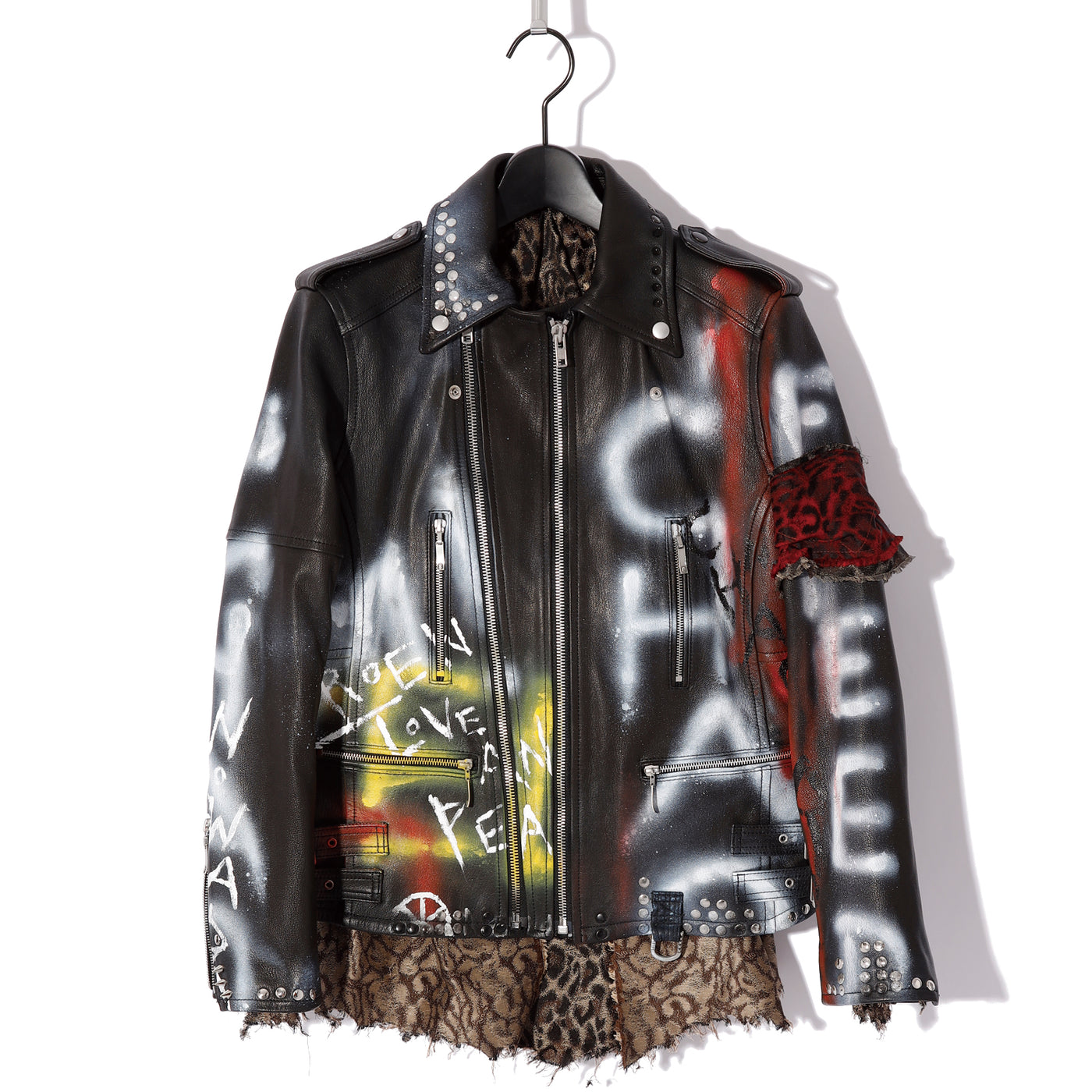 52/ ROEN ライダースジャケット Mサイズ メンズ ブラック ロエン