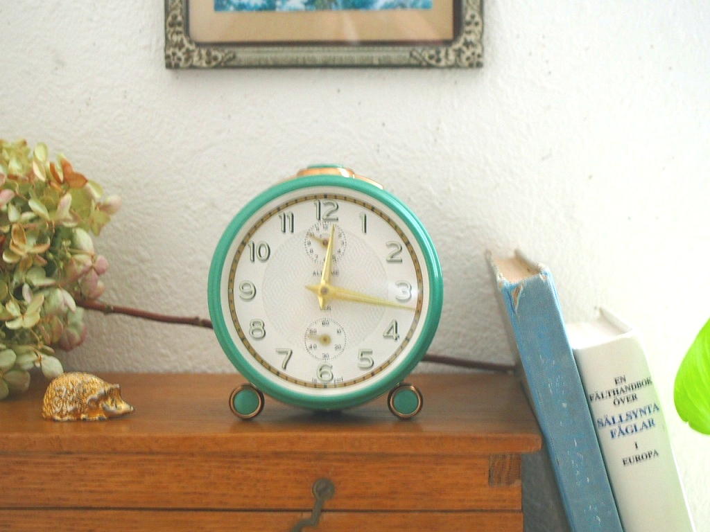未使用箱付き】北欧ヴィンテージ ゼンマイ式目覚まし時計 - a n t e n n a