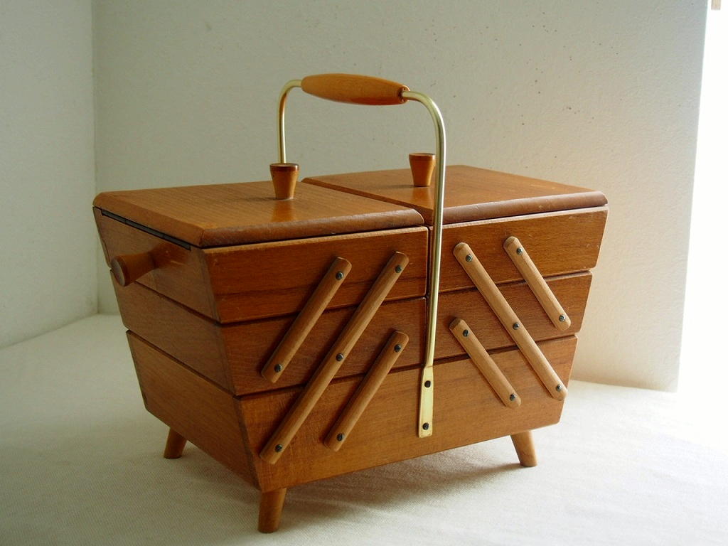 北欧ヴィンテージ 木製ソーイングボックス/裁縫箱 - a n t e n n a