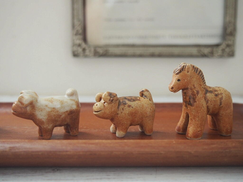 北欧ヴィンテージ Rutebo keramik ブタさんの置物 - a n t e n n a